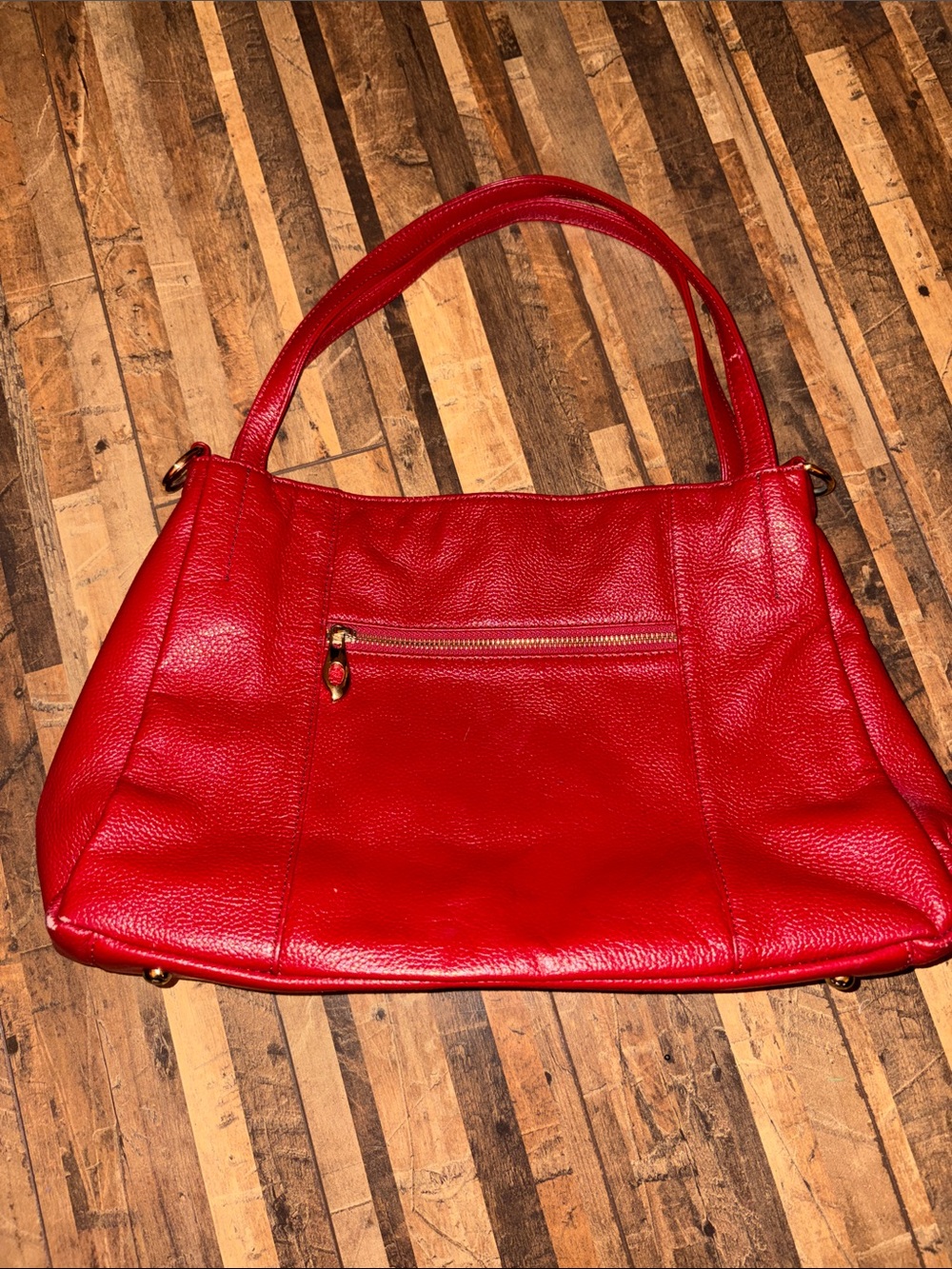 Red Leather Shoulder Bag